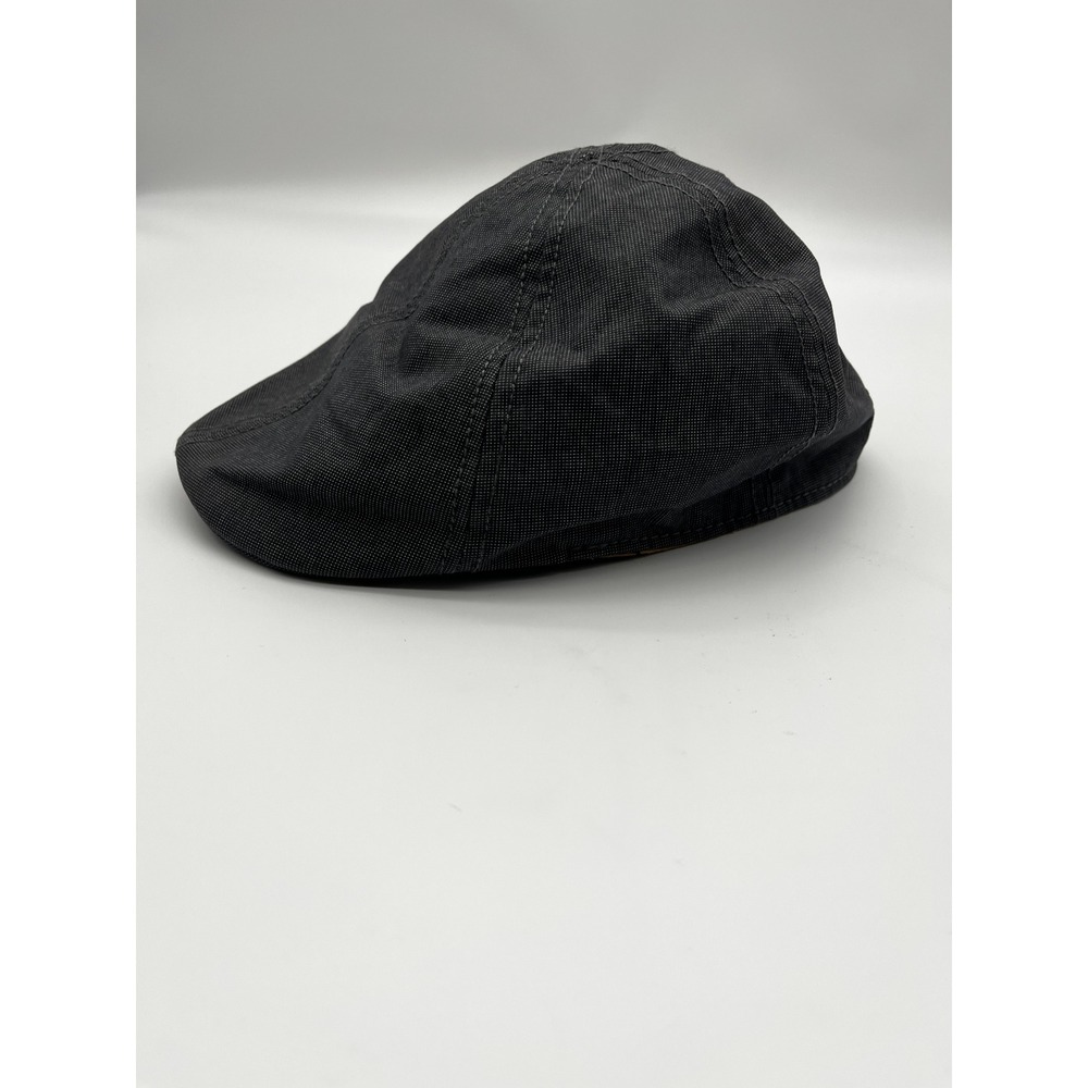 Goorin Flat Cap Mens Medium Black Everyday Originals Ivy Scally Hat Textured